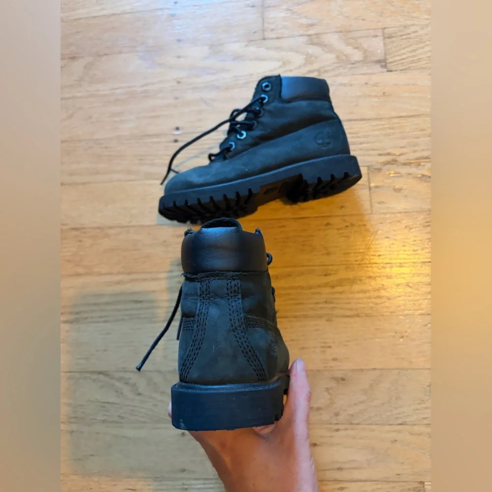 Toddler Timberland Nubuck waterproof black boots